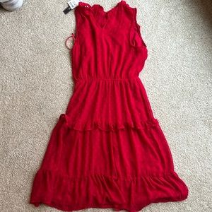 Women’s red sleeveless dress